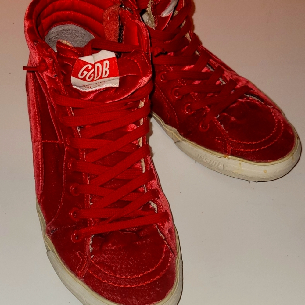 Golden Goose Superstar Suede Red 38 women and men skateboarding possib size 7.5